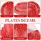 452 Pcs Red Birthday Party Decoration Include Red Diamond Paper Plates Napkins Cups Tablecloth Cutlery Straws Tableware